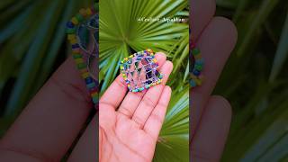 DIY Beautiful navratri Ring🤩❤️ Handmade Ring diy​ shortsfeed ring​ shorts​ trending​ ring​ [upl. by Oruhtra]