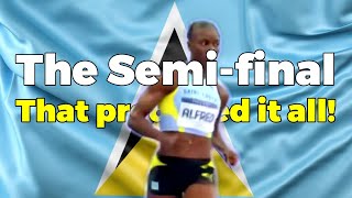 Julien Alfred  100m Semifinal [upl. by Annaek]