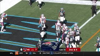 Mac Jones touchdown to Hunter Henry to end the first half  Patriots  Panthers [upl. by Nulubez415]