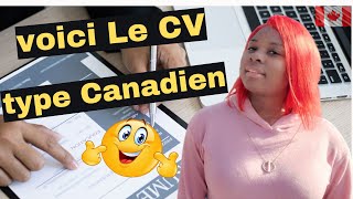 voici comment faire un cv de type canadien réalisé le meilleur CV canadien [upl. by Eiramoj]