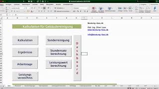Kalkulationstool für die Gebäudereinigung [upl. by Orlov316]