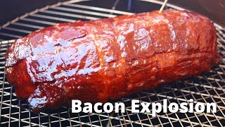 Bacon Explosion stuffed with Jalapeños amp Cheese  Football Explosion Recipe [upl. by Nallaf]