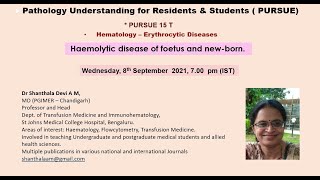 Pursue 15 T Live Hematology – Erythrocytic Diseases Hemolytic disease of foetus and newborn [upl. by Eillah]