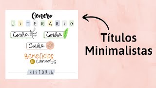 Titulos minimalistas fáciles y bonitos en Word [upl. by Euqirdor621]