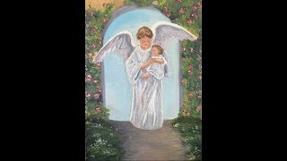 Two Angels TimeLapse Oil Painting [upl. by Ohploda]