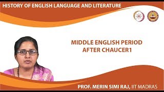 Middle English period after Chaucer [upl. by Bremen]