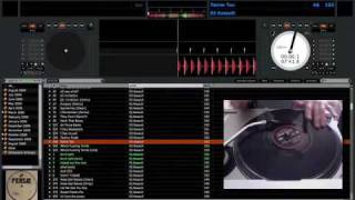 Scratch Live  How to use the Vinyl Scroll feature to select and load tracks [upl. by Anaek]