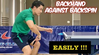 How to use Backhand against backspin easily [upl. by Blisse]