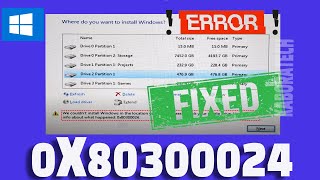 Windows INSTALL Error 0x80300024 [upl. by Yaya324]