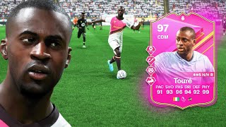 97 FUTTIES HERO YAYA TOURE SBC PLAYER REVIEW  EA FC 24 ULTIMATE TEAM [upl. by Eteragram]