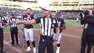 Ed Hochuli calls Oakland Raiders Los Angeles oops [upl. by Signe]