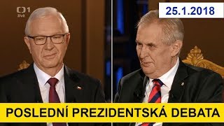 POSLEDNÍ PREZIDENTSKÁ DEBATA mezi M Zemanem a J Drahošem Volby prezidenta 2018 [upl. by Pravit]