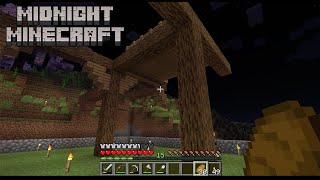 Beginning the Barns Loft  Relaxing Minecraft 121 Lets Play  Midnight Minecraft 40 [upl. by Apollo]