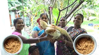 குடும்பத்தோடு செய்த நாட்டு கோழி பிரியாணி  Chicken Biryani  Amala Village Food [upl. by Nonnair]