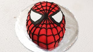 Spiderman Cake Tutorial  How to make a SpiderMan Cake [upl. by Wyn820]