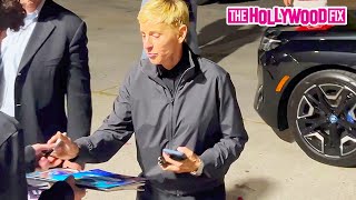 Ellen DeGeneres Refuses To Sign Autographs But Breaks For 1 Lucky Fan With Portia De Rossi In WeHo [upl. by Akimed]