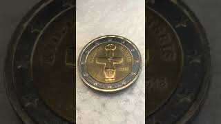 2 Euro Cyprus 2018 100000 mintage [upl. by Ceil]