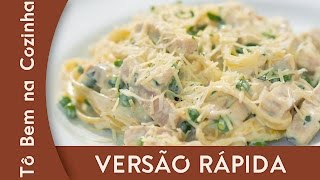 MACARRÃO PARISIENSE Versão Rápida  Receita de fettuccine parisiense [upl. by Ahsilav]