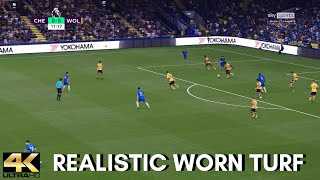 4K eFootball PES 2021 VirtuaRED V41  Realistic Worn Turf  Chelsea vs Wolverhampton [upl. by Didier]