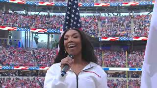 Brandy Performs The National Anthem at the 2022 NFL NFC Championship Game 49ers vs Rams [upl. by Aliac]