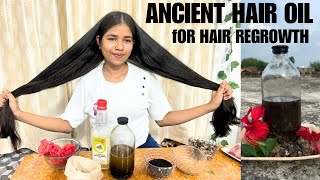 Try this ancient ayurvedic hair oil for hair regrowth 🌿hairfall solution [upl. by Hgeilhsa615]