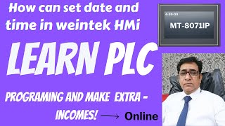 how to set date and time in weintek HMI [upl. by Neltiak]