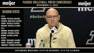 Purdue Volleyball Press Conference  Nov 11 2024 [upl. by Einnig]