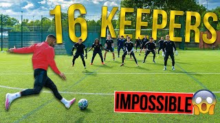 SHOOTING AGAINST 16 KEEPERS  IMPOSSIBLE CHALLENGE  Billy Wingrove amp Jeremy Lynch [upl. by Molahs]