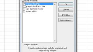 How to Install the Data Analysis ToolPak in Microsoft Excel [upl. by Magena]