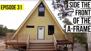 Siding The Front Exterior Wall By Yourself  DIY AFrame Build  Episode 31 [upl. by Mutat]