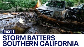 Atmospheric river soaks Southern California [upl. by Pollack]