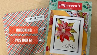 Unboxing Papercraft Society Box 61  Lisa Horton  CraftStashcoukTV [upl. by Nauqram]