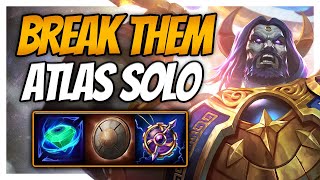 BREAKING THEIR BONES WITH THIS ATLAS SOLO BUILD  Smite Atlas solo [upl. by Iot851]