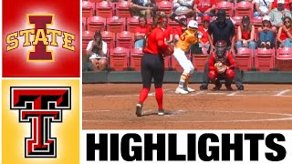 Iowa State vs Texas Tech Highlights  NCAA Softball Highlights  2023 College Softball Highlights [upl. by Nosidam982]