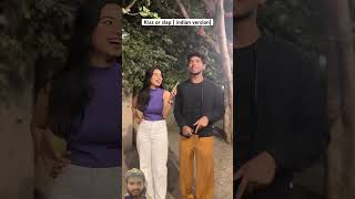 Kiss or slap indian versionytshorts youtubeshorts comedy [upl. by Glynias]