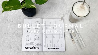 Bullet journal para ESTUDIANTES ORGANIZA FÁCIL tu SEMESTRE  pocos materiales ✨ thelma study [upl. by Nelleoj74]