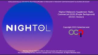 Nightol Melatonin Supplement Radio Commercial 2021 OCQs Version [upl. by Dombrowski123]