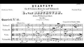 Beethoven  String Quartet op 135  Lento assai [upl. by Ronnoc930]