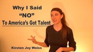 Why I Said No To Americas Got Talent [upl. by Illah]