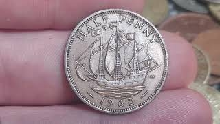 UK 1962 HALF PENNY COIN VALUE  REVIEW [upl. by Marcus]