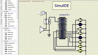 Getting Started with SimulIDE Hom to make microcontroller circuit and burn Hex file [upl. by Ax]