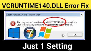 How to fix vcruntime140dll missing error  Vcruntime140dll missing error  vcruntime140dll [upl. by Sandye605]