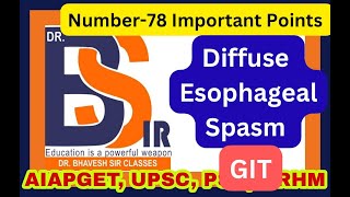 Most Important Points For AIAPGET  Diffuse Esophageal Spasm  Homeopathy  DrBhavesh Sir Classes [upl. by Savell]