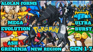 🥶Pokemon gba rom hacks with Mega evolution Ultra Burst AshGreninja Gen 17 amp More [upl. by Aneekas575]