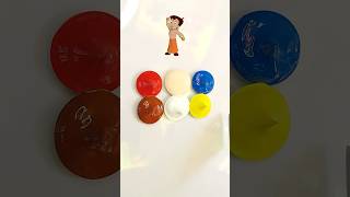 Chota Bheem Logo Color Mixing colormixing satisfying art colors asmr shorts ytshorts [upl. by Gronseth]