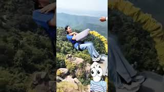 Bhugam youtube shorts video song bungee bungeejump bungeejumping nature travel hills [upl. by Oirifrop]