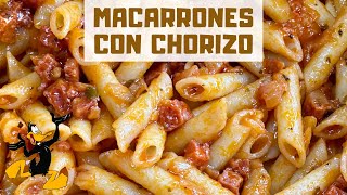 Macarrones con Chorizo y Tomate Frito 🥫 ¡RECETA MUY FÁCIL [upl. by Karolyn]