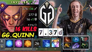 THIS IS HOW Quinn plays Invoker MIDLANE with MAGE SLAYER BUILD NEW PATCH 737D [upl. by Leesen420]