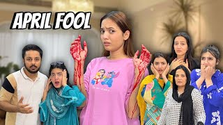 Fake Blood Prank on April fools day Sub ghar waly Gussa hogaye Sistrology Fatima Faisal [upl. by Inajar]