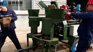 m7mi twin interlocking soil block press machine [upl. by Nylyram]